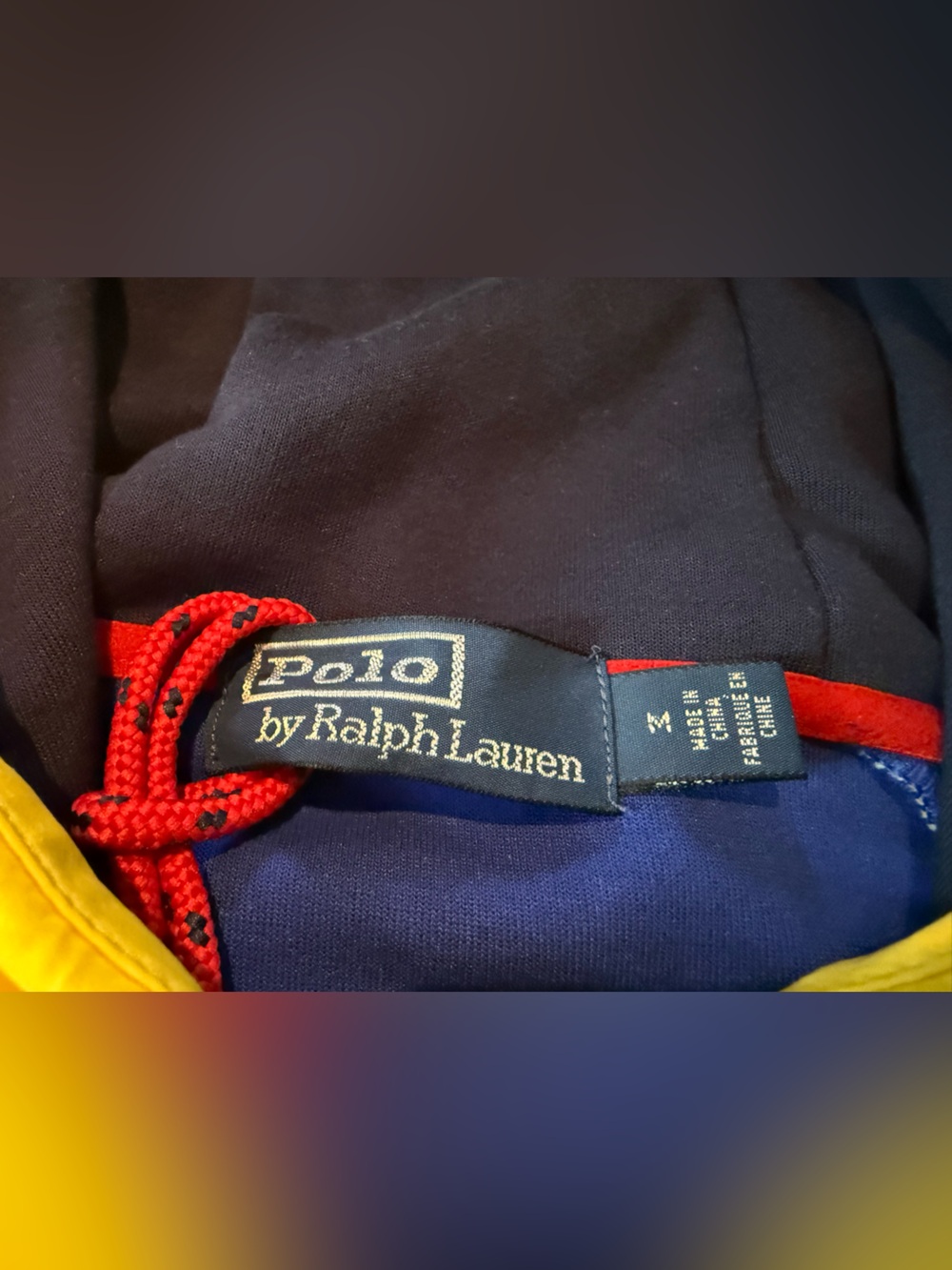 Polo Ralph Lauren Hi Tech Hooded Sweatshirt Red/Yellow/Blue Men’s Size M NWOT - Picture 7 of 14